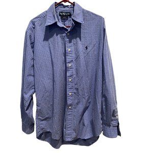 Ralph Lauren Long Sleeve‎ Dress Shirt BLAKE, Medium, Oxford Collar, Cotton, Blue